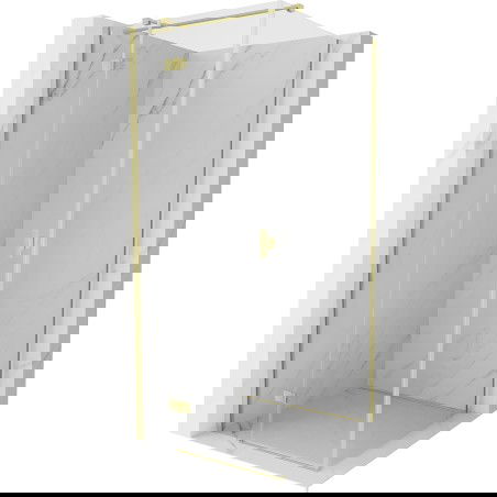 Mexen Mist-H T sprchový kout otočný levý 70 x 70 cm, transparentní, zlatý kartáčovaný - 8A5T-070-070-55-00-L