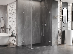 Mexen Lunar-B sprchový kout otevírací pravý 80 x 70 cm, transparentní, chrom - 832-080-070-01-00-P