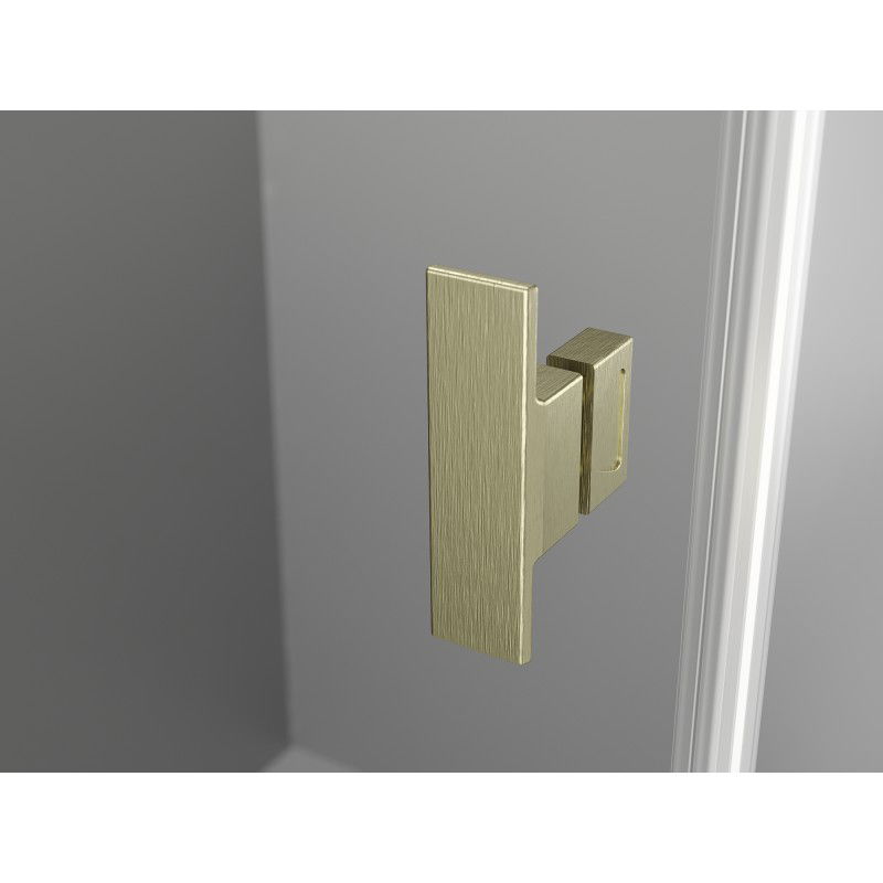 Mexen Mist-H T sprchová kabina otočná levá 85 x 80 cm, transparentní, zlatá kartáčovaná - 8A5T-085-080-55-00-L