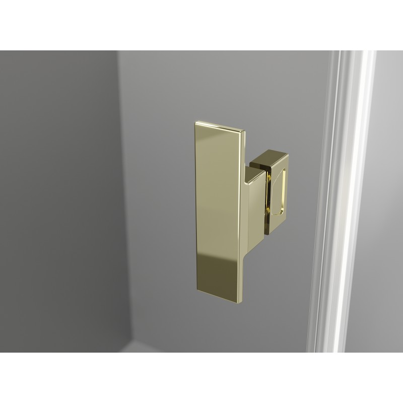 Mexen Mist-H T sprchový kout s otočnými dveřmi pravý 90 x 90 cm, transparentní, zlatý - 8A5T-090-090-50-00-P