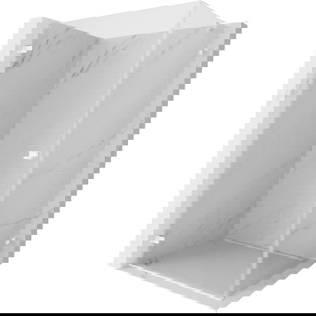 Mexen Lunar-B sprchová kabina otočná levá 90 x 80 cm, transparentní, bílá - 832-090-080-20-00-L