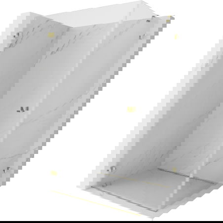 Mexen Lunar-B sprchový kout, levá strana 100 x 70 cm, průhledná, zlatá - 832-100-070-50-00-L