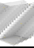 Mexen Lunar-B sprchový kout s otevíracími dveřmi levý 100 x 80 cm, transparentní, zlatý - 832-100-080-50-00-L