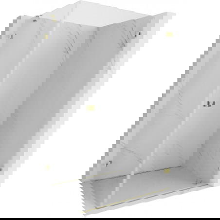 Mexen Lunar-B sprchový kout otočný pravý 95 x 80 cm, transparentní, zlatý - 832-095-080-50-00-P