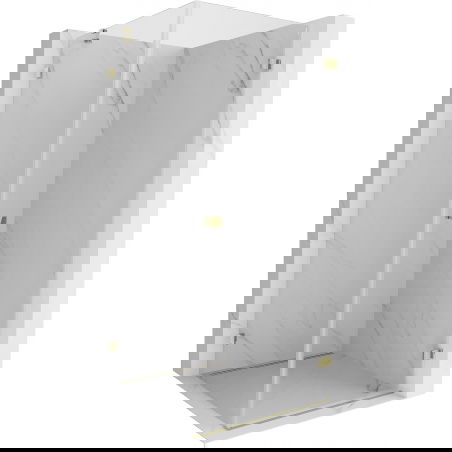 Mexen Lunar-B sprchový kout otevírací pravý 100 x 100 cm, transparentní, zlatý - 832-100-100-50-00-P