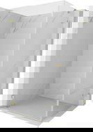 Mexen Lunar-B sprchový kout otevírací levý 95 x 70 cm, transparentní, zlatý kartáčovaný - 832-095-070-55-00-L