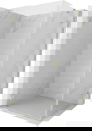 Mexen Lunar-B sprchová kabina otočná vlevo 90 x 80 cm, transparentní, zlatá kartáčovaná - 832-090-080-55-00-L