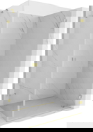 Mexen Lunar-B sprchový kout otevírací pravý 100 x 70 cm, transparentní, zlatá kartáčovaná - 832-100-070-55-00-P