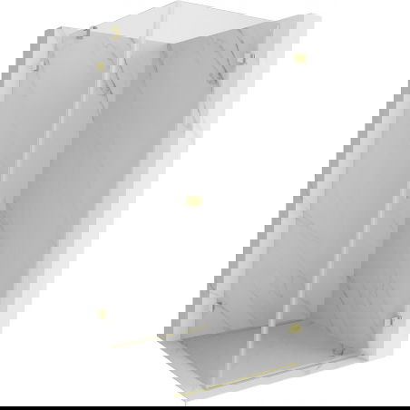 Mexen Lunar-B sprchový kout s pravými otevíracími dveřmi 80 x 80 cm, transparentní, zlatý kartáčovaný - 832-080-080-55-00-P