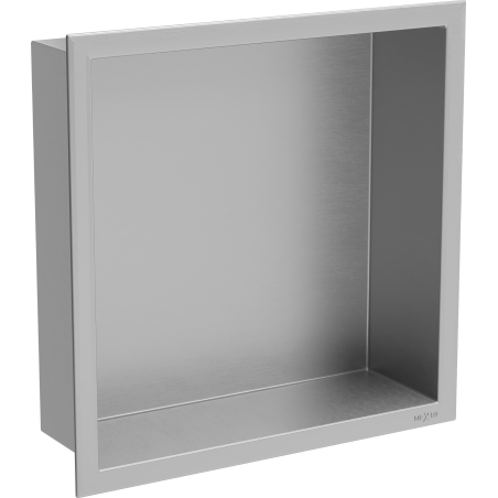 Mexen X-Wall-R výklenková police s límcem 30 x 30 cm, inox - 1910303010