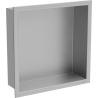 Mexen X-Wall-R výklenková police s límcem 30 x 30 cm, inox - 1910303010