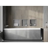 Mexen X-Wall-R výklenková police s límcem 30 x 30 cm, inox - 1910303010