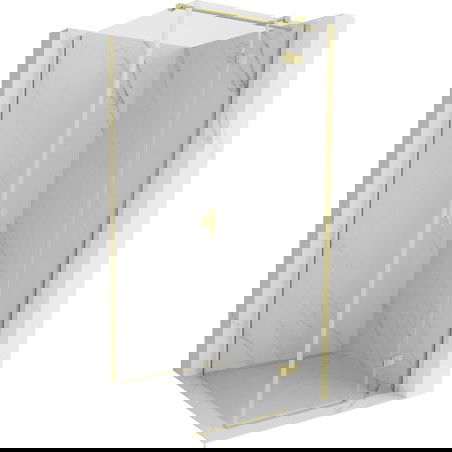 Mexen Mist-H T sprchová kabina otočná pravá 80 x 80 cm, transparentní, zlatá kartáčovaná - 8A5T-080-080-55-00-P