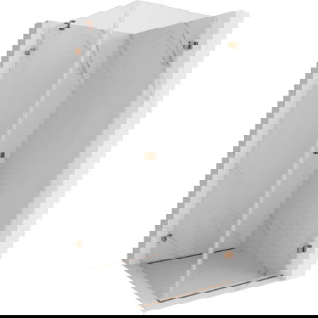 Mexen Lunar-B sprchová kabina otočná pravá 70 x 70 cm, transparentní, růžové zlato - 832-070-070-60-00-P