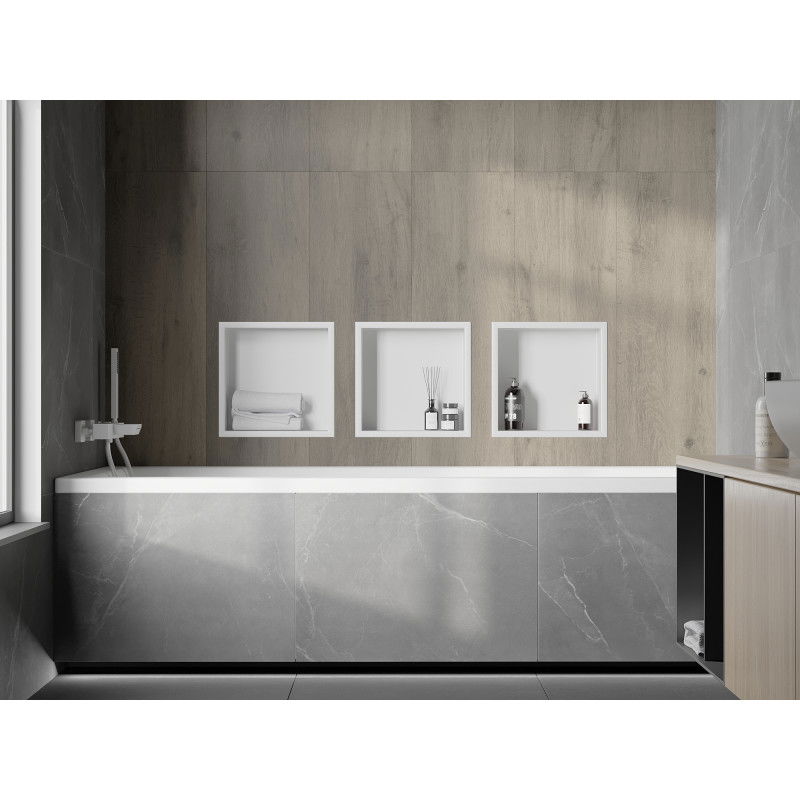 Mexen X-Wall-R nástěnná police s límcem 30 x 30 cm, bílá - 1920303010