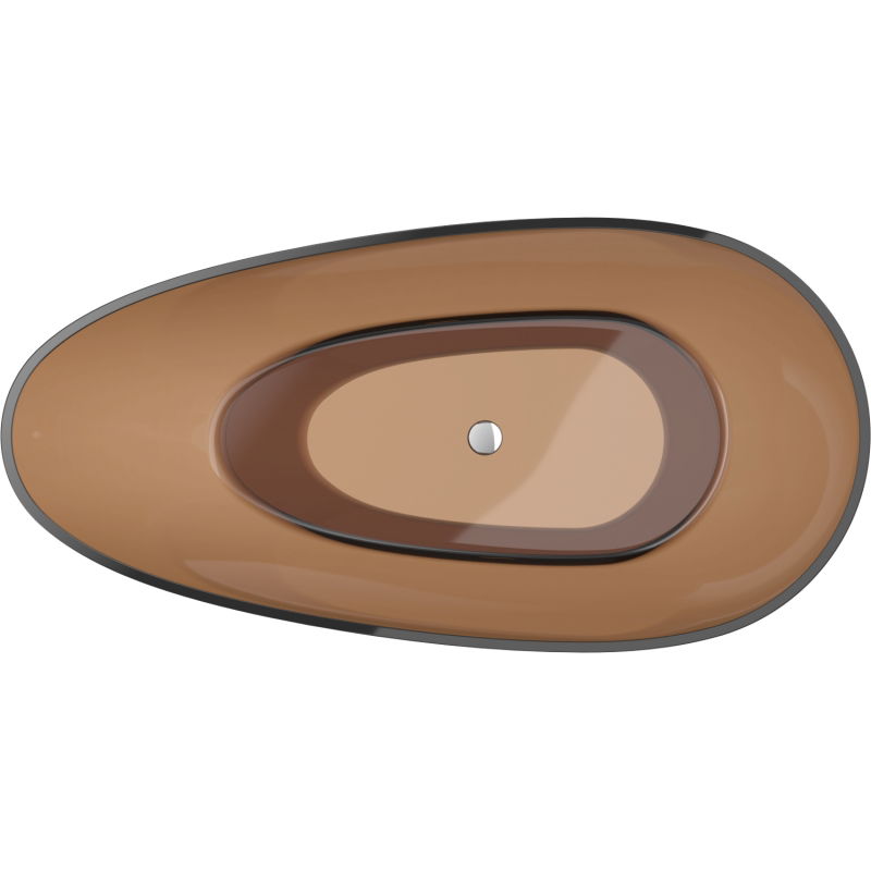 Mexen Glass earth volně stojící transparentní 170 x 85 cm, zátka chrom - 58061708505