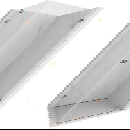 Mexen Lunar-B sprchový kout s otevíracími dveřmi pravými 100 x 90 cm, transparentní, růžové zlato - 832-100-090-60-00-P