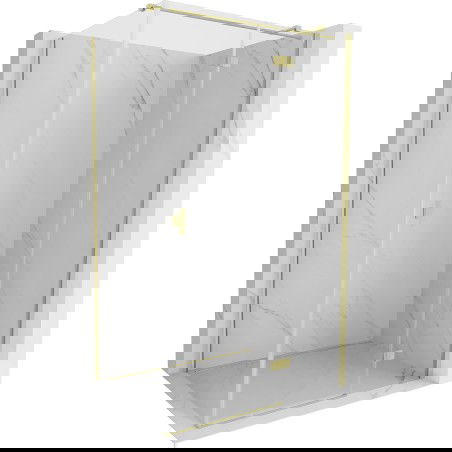 Mexen Mist-H T sprchový kout s otevíracími dveřmi pravý 70 x 120 cm, průhledný, zlatý kartáčovaný - 8A5T-070-120-55-00-P