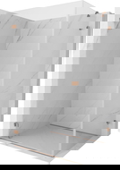 Mexen Lunar-B sprchový kout s otevíracími dveřmi vlevo 75 x 70 cm, transparentní, kartáčovaná měď - 832-075-070-65-00-L