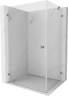 Mexen Lunar-B sprchový kout levý 100 x 90 cm, průhledný, kartáčovaná měď - 832-100-090-65-00-L