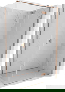 Mexen Mist-H T sprchový kout otočný pravý 115 x 75 cm, transparentní, kartáčovaná měď - 8A5T-115-075-65-00-P