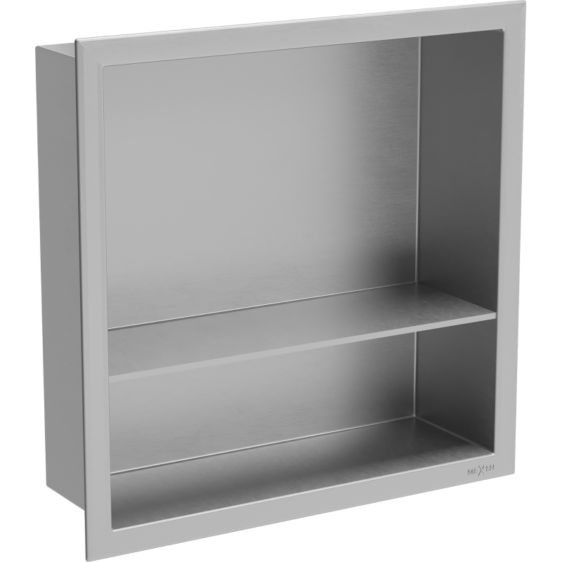 Mexen X-Wall-R police do výklenku s límcem a policí 30 x 30 cm, inox - 1910303010S