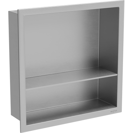 Mexen X-Wall-R police do výklenku s límcem a policí 30 x 30 cm, inox - 1910303010S