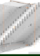 Mexen Mist-H T sprchová kabina otevírací pravá 120 x 110 cm, transparentní, kartáčovaná měď - 8A5T-120-110-65-00-P