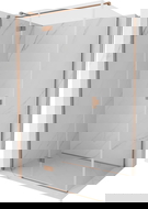 Mexen Mist-H T sprchový kout s výklopnými dveřmi levý 120 x 110 cm, průhledný, kartáčovaná měď - 8A5T-120-110-65-00-L