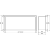 Mexen X-Wall-R vestavěná polička s límcem 45 x 20 cm, inox - 1910452010