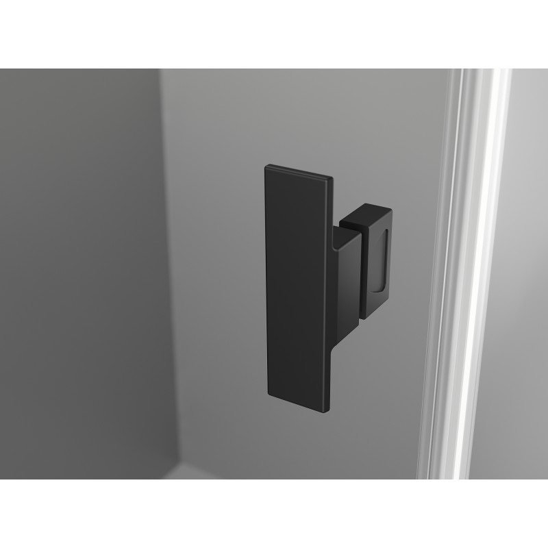 Mexen Mist-H T sprchová kabina otevírací levá 90 x 75 cm, transparentní, černá - 8A5T-090-075-70-00-L