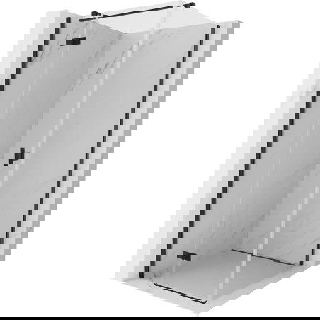 Mexen Mist-H T sprchový kout výklopný levý 85 x 85 cm, transparentní, černý - 8A5T-085-085-70-00-L