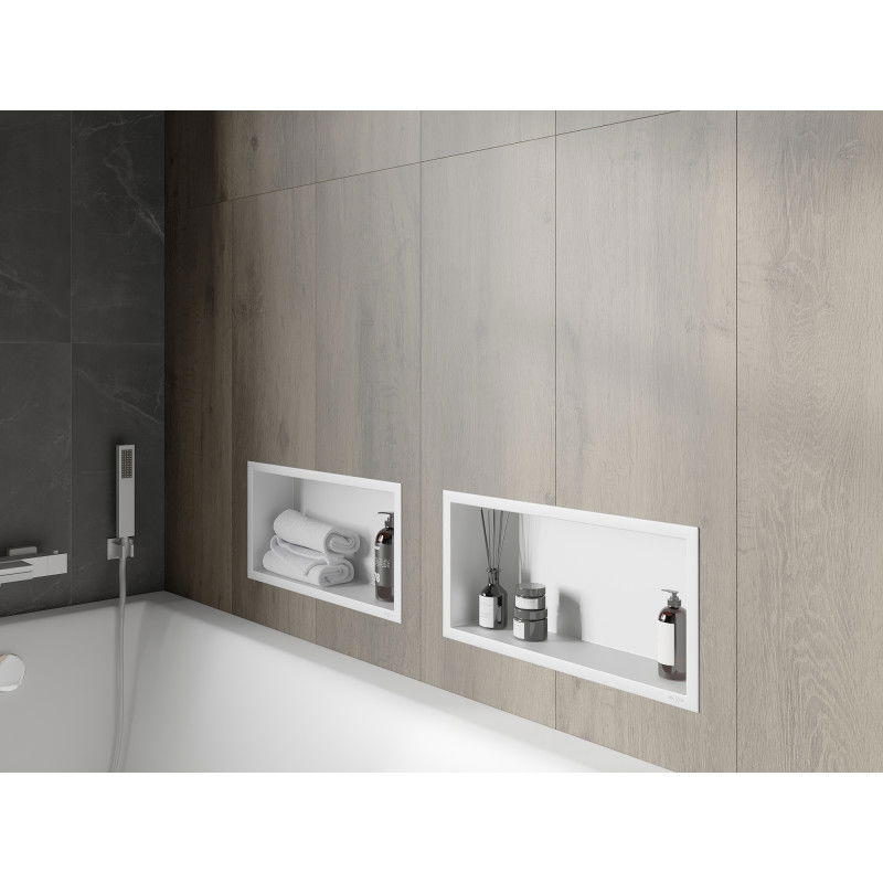 Mexen X-Wall-R nástěnná police s límcem 45 x 20 cm, bílá - 1920452010