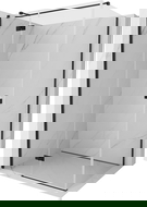 Mexen Mist-H T Sprchový kout s výklopnými dveřmi vlevo 105 x 100 cm, průhledný, černý - 8A5T-105-100-70-00-L