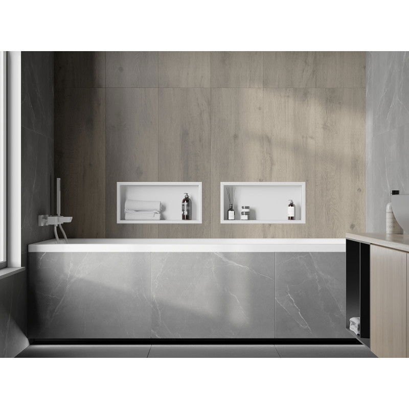 Mexen X-Wall-R nástěnná police s límcem 45 x 20 cm, bílá - 1920452010