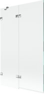 Mexen Lunar 2-křídlý vanový paravan levý 110 x 150 cm, transparentní, chrom - 897-110-100-01-00-L