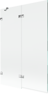 Mexen Lunar sprchová zástěna dvoukřídlá levá 120 x 150 cm, transparentní, chrom - 897-120-100-01-00-L