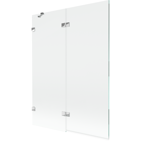 Mexen Lunar sprchová zástěna 2-křídlá levá 130 x 150 cm, transparentní, chrom - 897-130-100-01-00-L