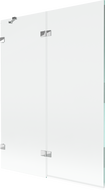 Mexen Lunar sprchová zástěna 2-křídlá levá 130 x 150 cm, transparentní, chrom - 897-130-100-01-00-L