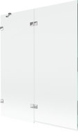 Mexen Lunar vanová zástěna 2-křídlová levá 140 x 150 cm, transparentní, chrom - 897-140-100-01-00-L