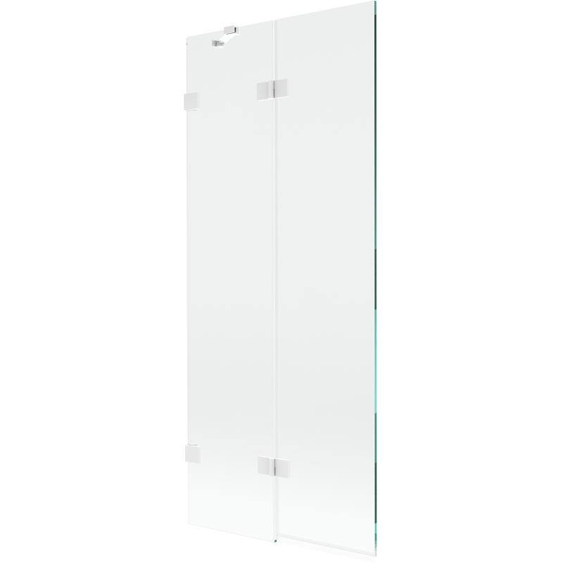 Mexen Lunar koupelnová zástěna dvoukřídlá levá 80 x 150 cm, průhledná, bílá - 897-080-100-20-00-L