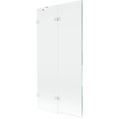 Mexen Lunar dvoukřídlá vanová zástěna levá 90 x 150 cm, transparentní, bílá - 897-090-100-20-00-L