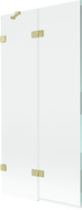 Mexen Lunar vanová zástěna 2-křídlová levá 90 x 150 cm, transparentní, zlaté kartáčované - 897-090-100-55-00-L