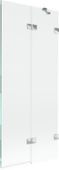 Mexen Lunar vanová zástěna 2-křídlá pravá 80 x 150 cm, průhledná, chrom - 897-080-100-01-00-P