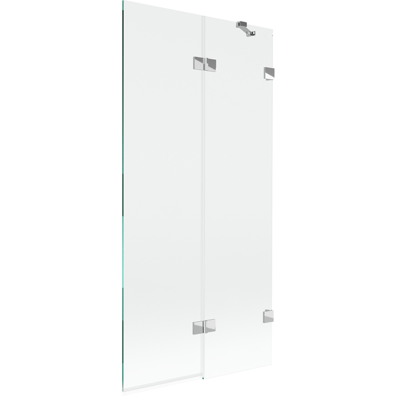 Mexen Lunar vanová zástěna 2-křídlá pravá 90 x 150 cm, transparentní, chrom - 897-090-100-01-00-P