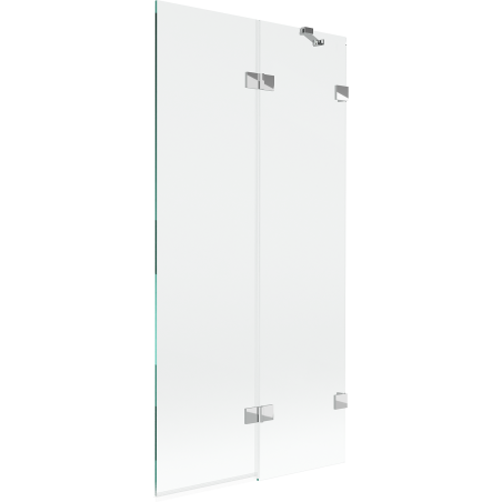 Mexen Lunar vanová zástěna 2-křídlá pravá 90 x 150 cm, transparentní, chrom - 897-090-100-01-00-P