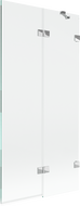 Mexen Lunar vanová zástěna 2-křídlá pravá 90 x 150 cm, transparentní, chrom - 897-090-100-01-00-P