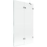 Mexen Lunar vanová zástěna 2-křídlá pravá 100 x 150 cm, transparentní, chrom - 897-100-100-01-00-P