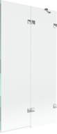 Mexen Lunar vanová zástěna 2-křídlá pravá 100 x 150 cm, transparentní, chrom - 897-100-100-01-00-P