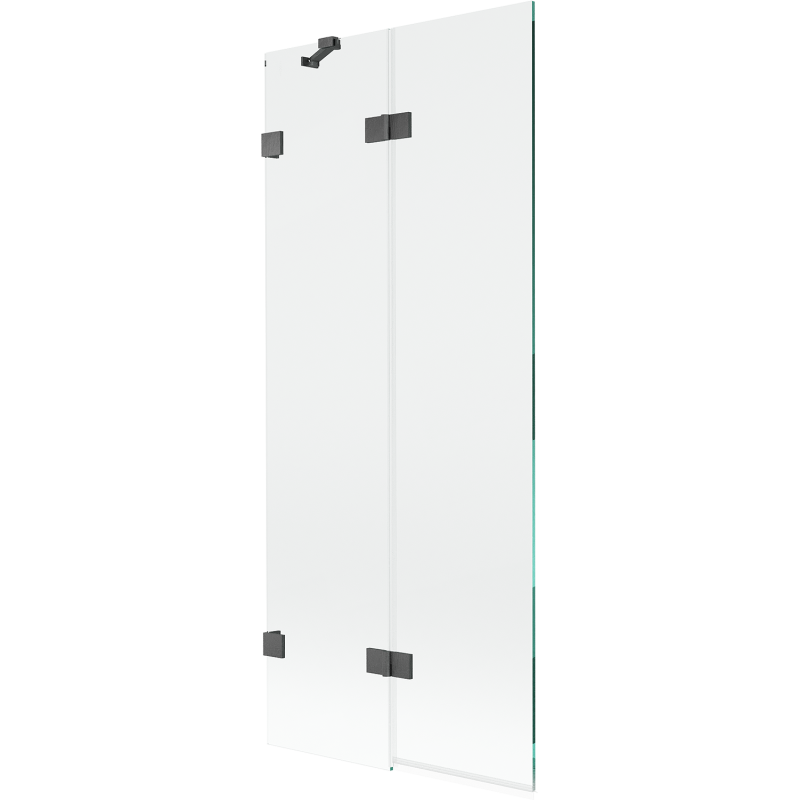 Mexen Lunar vanová zástěna dvoukřídlá levá 80 x 150 cm, průhledná, kartáčovaná zbraňová šedá - 897-080-100-66-00-L